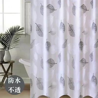 Shower Curtains PVC Leaves Modern Style Bathroom Curtain with Hooks Waterproof Simple Funny Shower Curtain Daily
