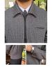 Men's Retro Houndstooth Zipper Jacket - Autumn/Winter Casual Waist-Cinching Lapel Design