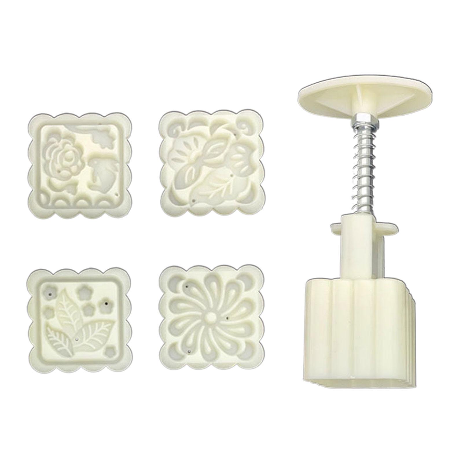 

Durable 3D Mooncake Mold Mung Bean Cake Molds Plastic Material Mooncake Baking Accessories for Kitchen DIY Baking D