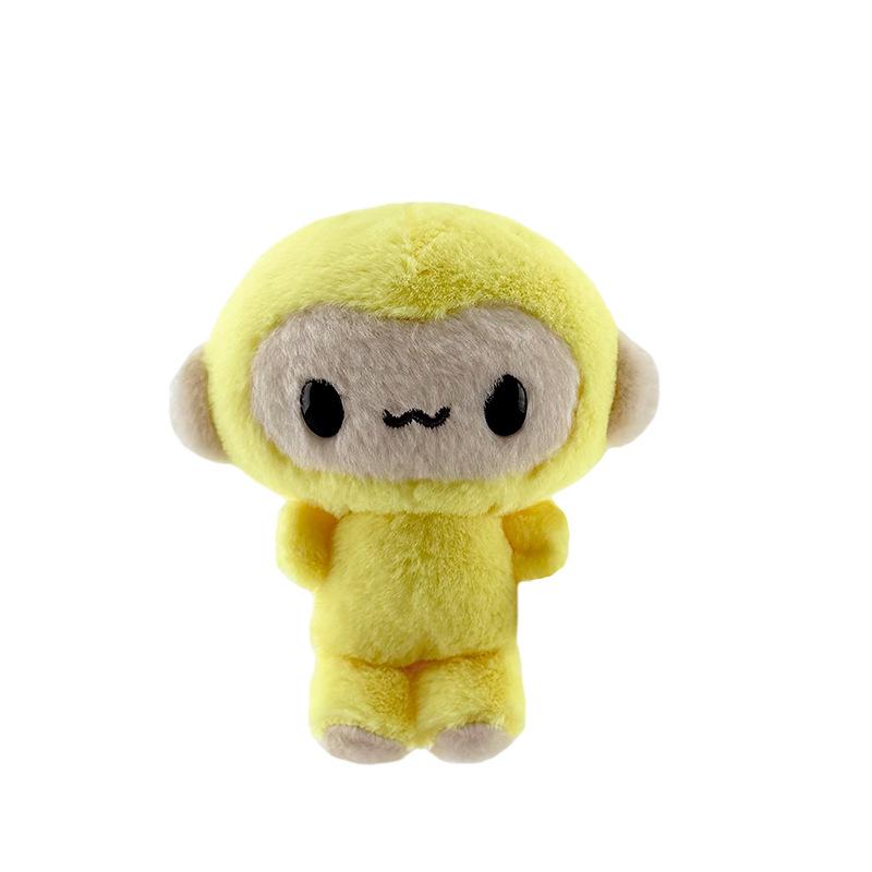 Funny Banana Monkey Plush Toy Keychain Cute Backpack Pendant Adorable Stuffed Animal Gift