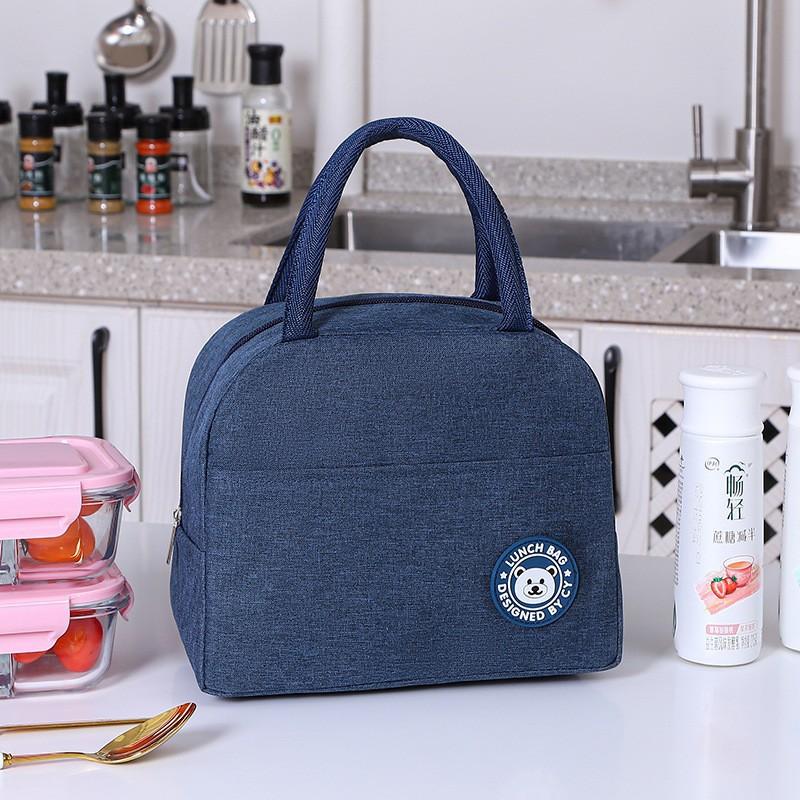 Portable Thermal Bento Bag Fresh-keeping Thermal Bag Insulated Lunch Box Bag Aluminum Foil Work To School with Lunch Bag Ice Bag