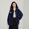 Elva' Island Women's Loose Fit Long Sleeve Denim Jacket