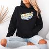 Floral Boat Womens Hoodie Cute Graphic Design Nature Lover Birthday Gift
