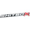 1Pcs SHITBOX Truck Exterior Emblems 3D Badge Sticker Decal Compatible with Universal Cars (Chrome Red)