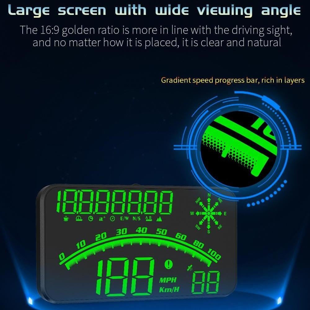 New Digital Speedometer Universal GPS Car HUD Head Up Display MPH Overspeed Alarm