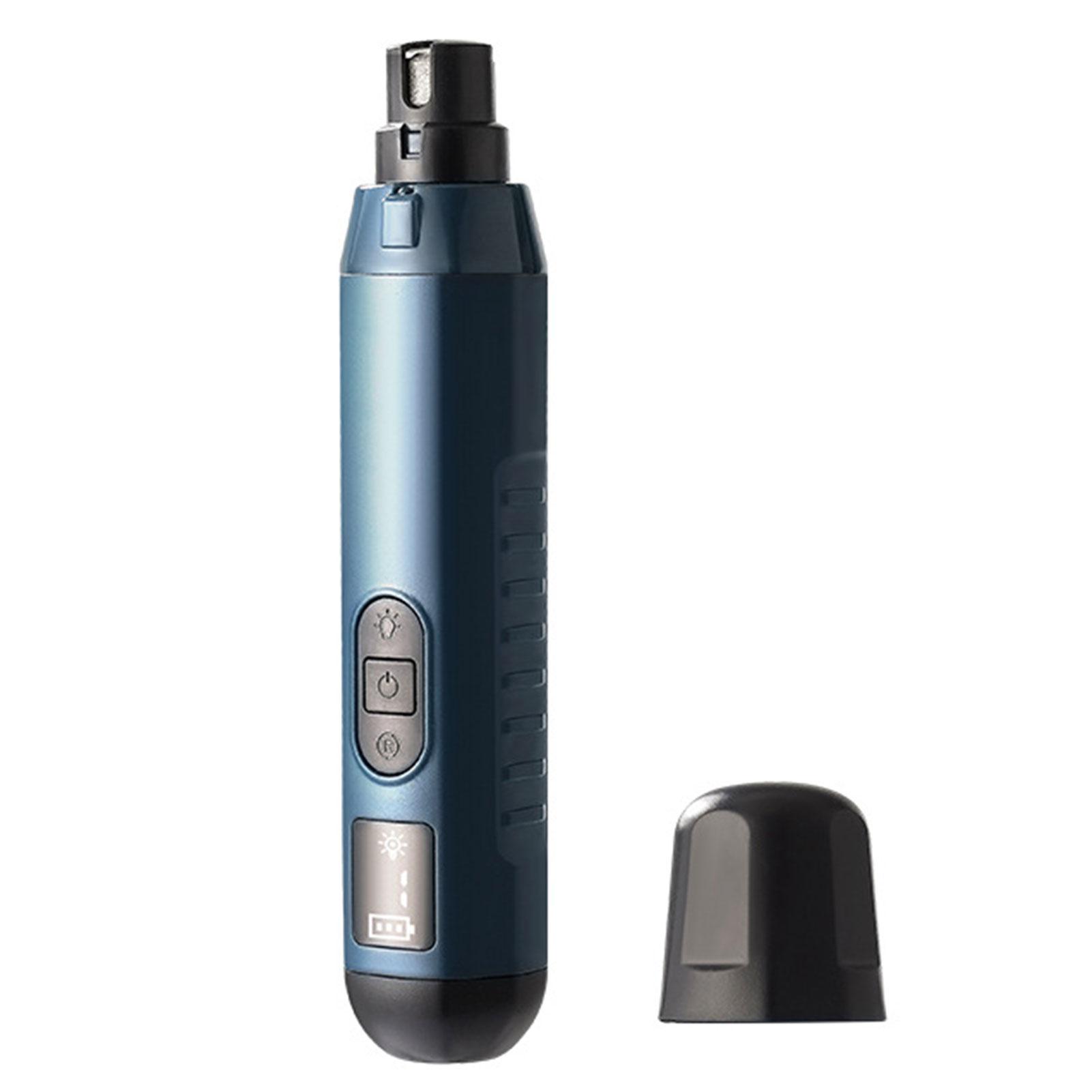 

Upgraded 5 Speed Dog Nail Grinder with LED Lights Quiet Electric Pet Nail Trimmer Dog Paws Grooming Smoothing Tool синий