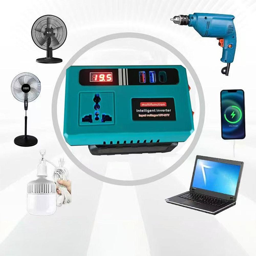 

12 світлодіодних лампочок Інвертор живлення від літієвої батареї Інвертор