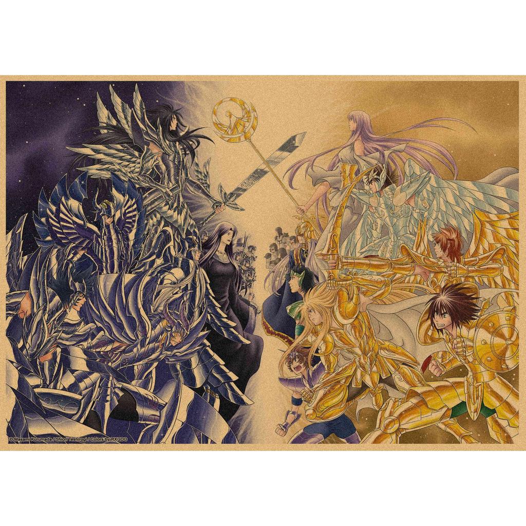 Saint Seiya Retro Kraft Paper Anime Poster Wall Decor Mural 374