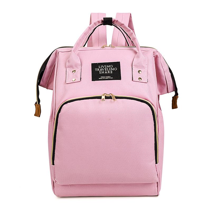 Large-capacity new lightweight casual mommy bag, fashionable double shoulder mother and baby backpack, travel belt baby mother bag