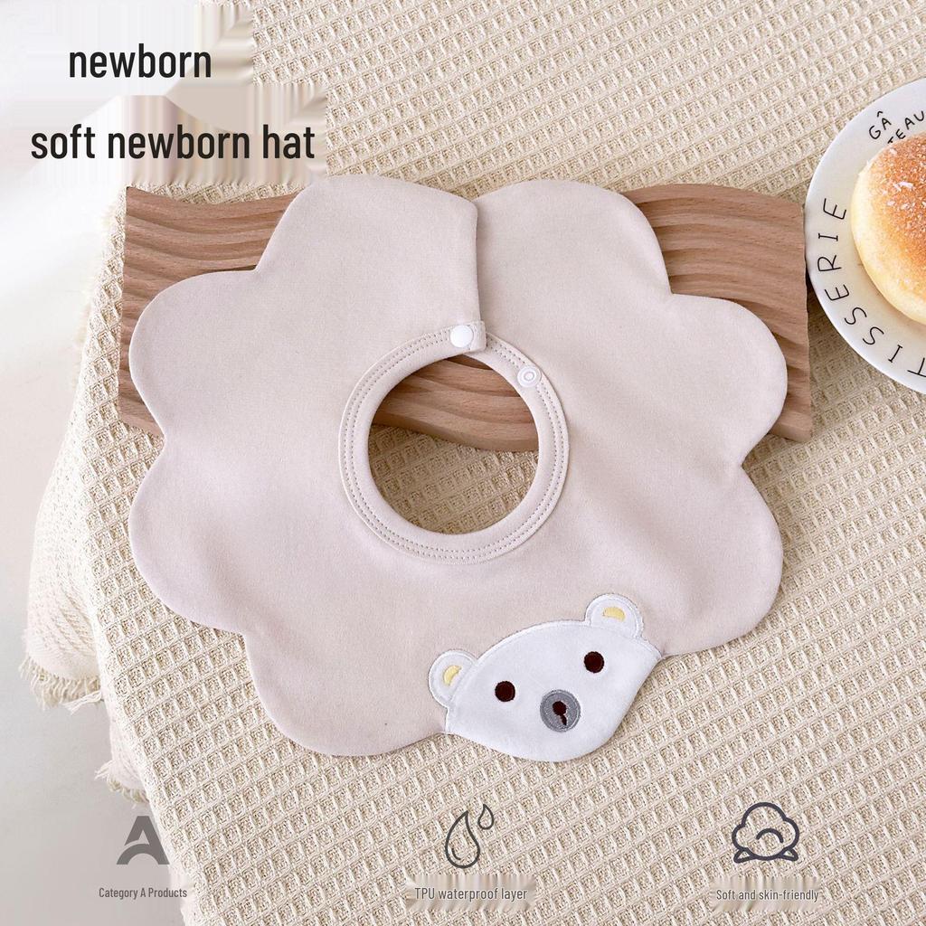 Korean Style Pure Cotton 360° Rotating Bib - Unisex Baby Anti-Spit & Saliva Towel