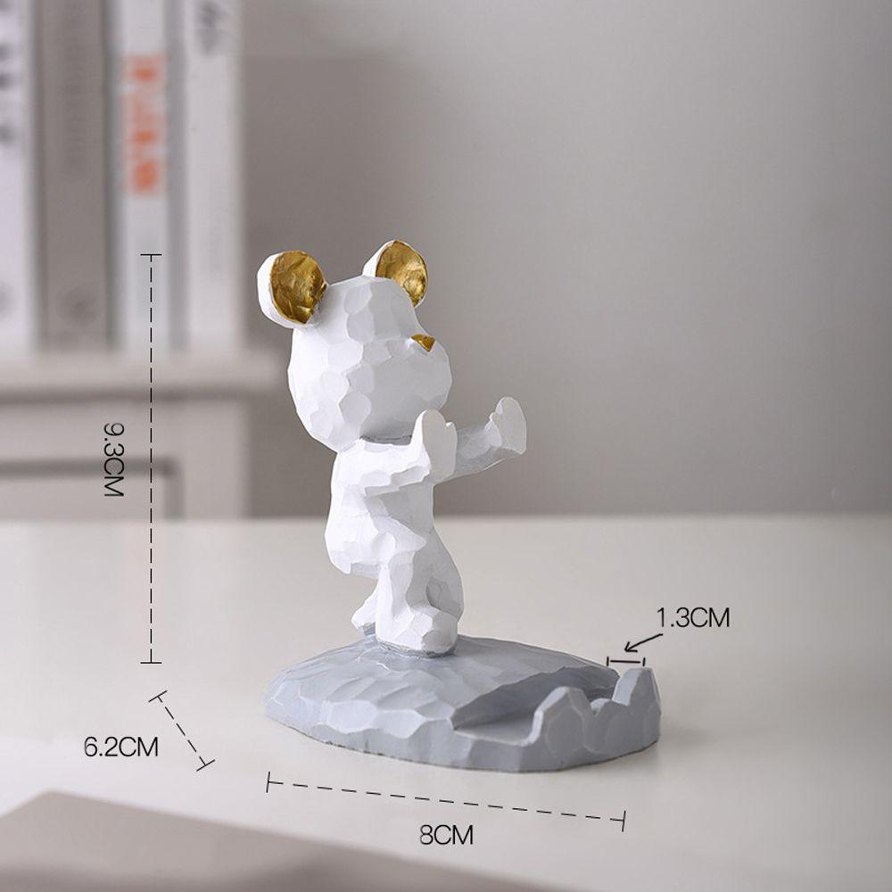 Home Decoration Desk Ornaments Mobile Phone Stand Phone Holder Storage Holders Bear Sculpture