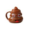 500Ml Funny Poop Cup Novelty Ceramic Cup With Lid Brown Poop Shaped Coffee Cup Hilarious Drinkware Cup Ideal Gifts For Friends