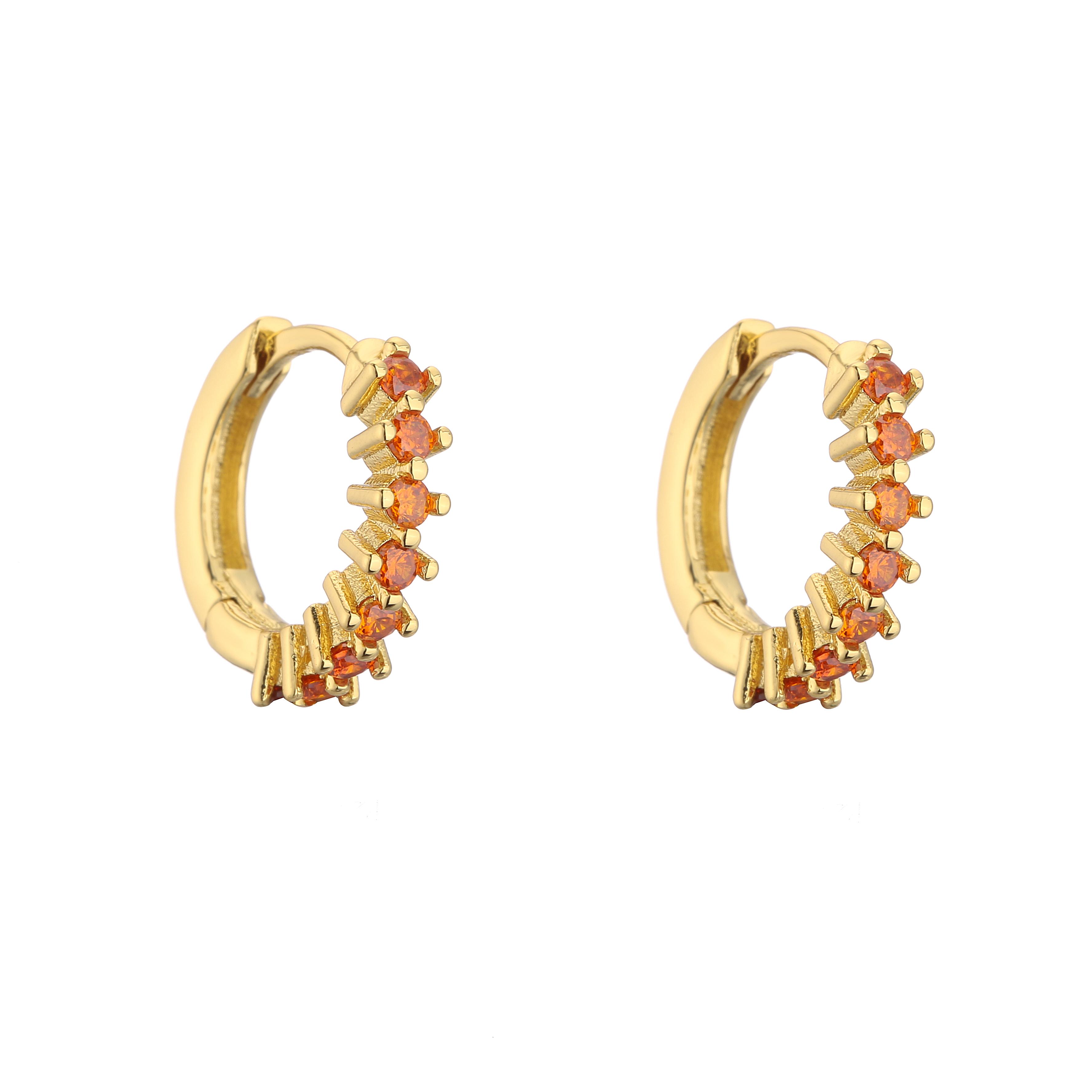 

HECHENG,Round Small Hoops Earrings Women 2022 Trendy Purple Green Blue Pink Piercing Earrings Fine Zircon Pendientes,wholesale Other оранжевый