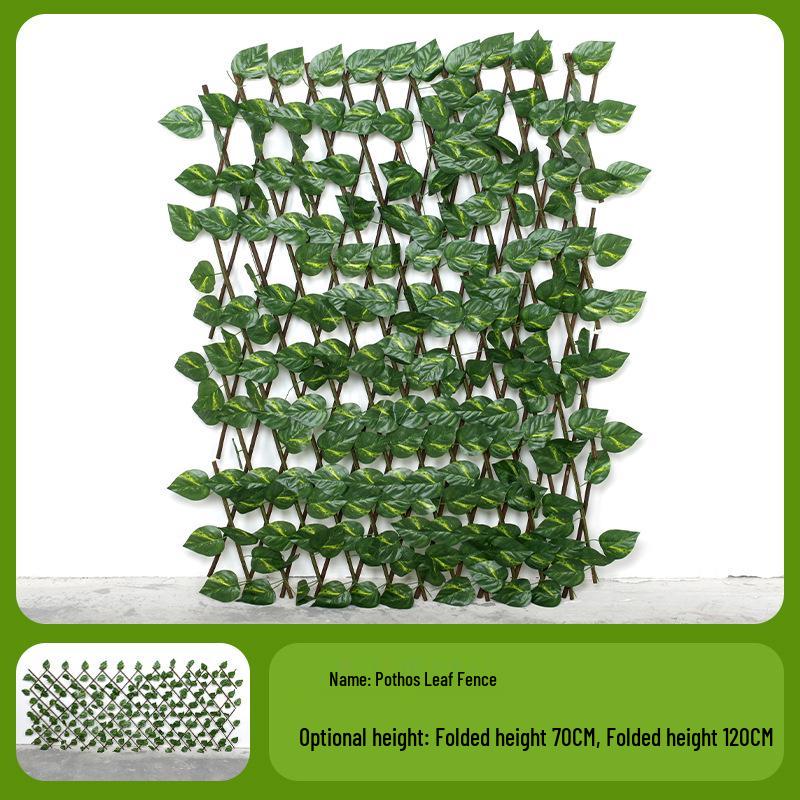 Expandable Pastoral Ivy Leaf Fence: Outdoor Green Hedge for Garden or Courtyard Decoration