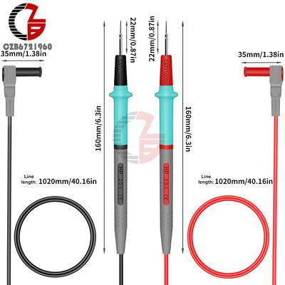 1000V 25A Universal Multimeter Test Leads Cable Multimeter Probe Test Wire Tips Wire Pen Silicone Test Lead Tester Part Kit