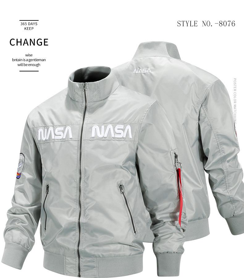 Men's Plus Size Lightweight Baseball Jacket - Loose Fit for Spring and Autumn