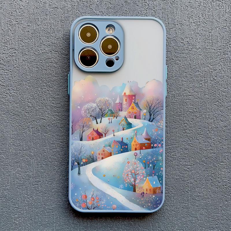 

Чехол для телефона Landscape Winter Blue Snow Роскошный для Iphone 15 14 Plus Pro Max 17 16 12 13 Mini 11 Pro Max XR XS X 16 Plus Чехлы iphone 17ProMax