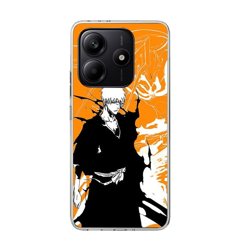 

Kurosaki Ichigo Bleach Phone Case For Xiaomi Redmi Note 13 14 15 Pro Plus 12S 12 14S 11S 11E 10 10S 11 11T 5G 4G Cover Coque Red Redmi Note 13 Pro 5G