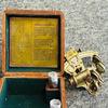 Antique Solid Brass Sextant With Wooden Box Handmade Stylish Working Gift Home Decor