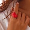 ins design color translucent water drop hug ring, simple geometric ring jewelry