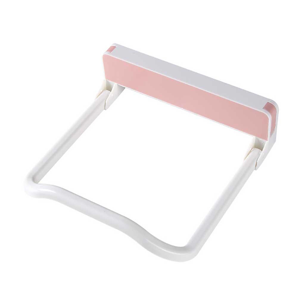 Wall Mounted Foldable Wash Basin Storage Rack Pot Lid Shelf Holder Self Adhesive