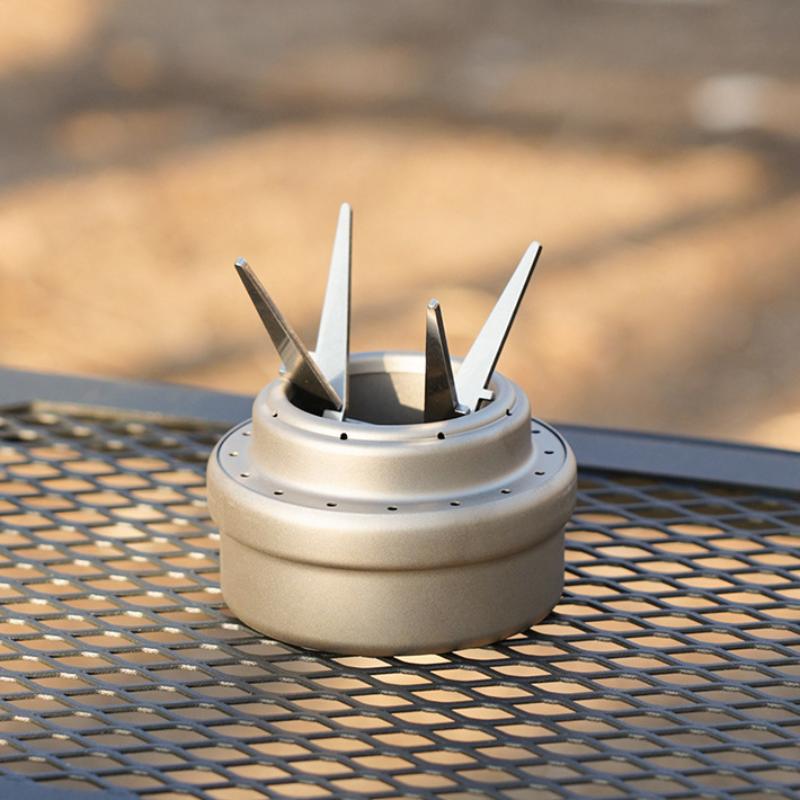 Stainless Steel Alcohol Stove with Easy Attach Detachable Bracket Designed for Outdoor Cooking Needs