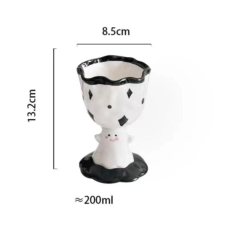 

Креативные керамические кофейные чашки на Хэллоуин, изысканные милые мультяшные рождественские подарки, домашний десерт для чаепития и йогурта 200ml