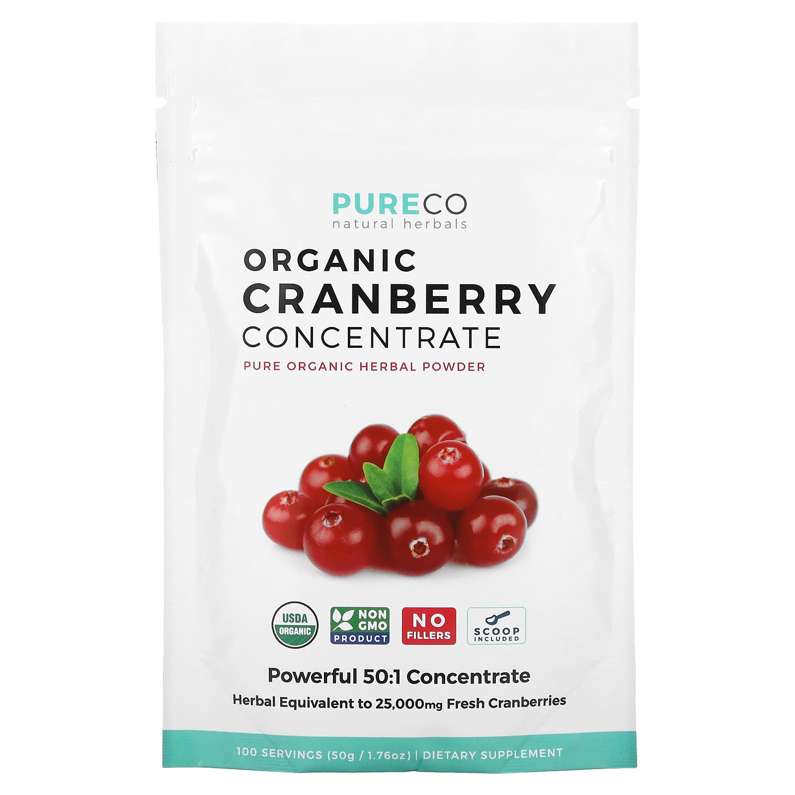 

Pure Co., Organic Cranberry Concentrate, 50G(1.76Oz)
