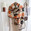 Oversized Korean Linen Shawl Dual-purpose Silk Scarf Travel Photo Sun Protection Beach Towel Extended Scarf Women's Versatile