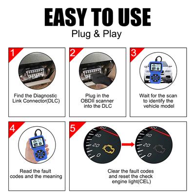 Code Reader Check Engine System Battery Tester Car Diagnostic Tool V750 OBD2 Scanner Read Vehicle Information Multi-language