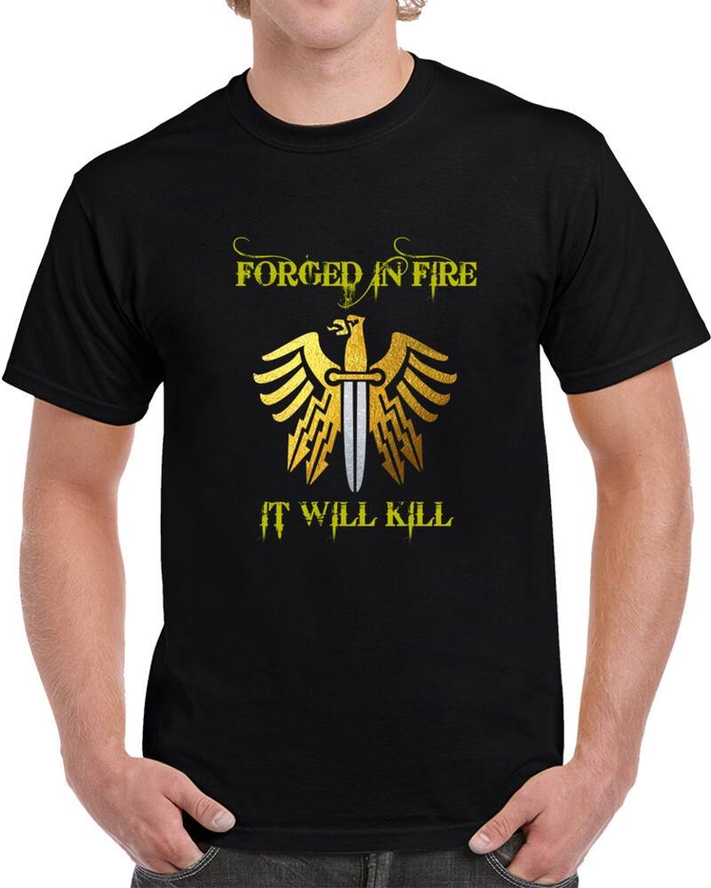 

Forged in Fire Doug Marcaida It Will Kill TV Reality Series T-Shirt Top L