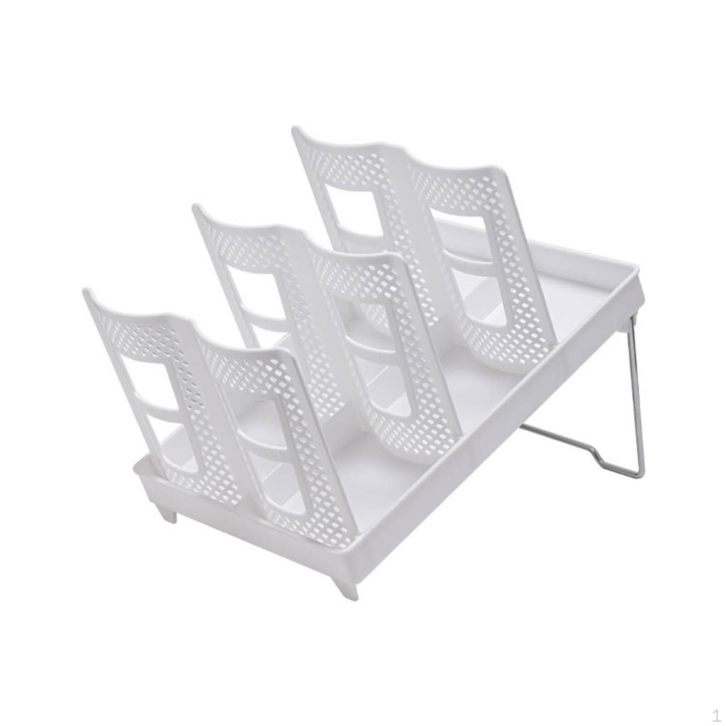 Paper Cup Holder Rack Slanted Countertop Organizer Compact for Coffee Shops, Cafes, Beverage