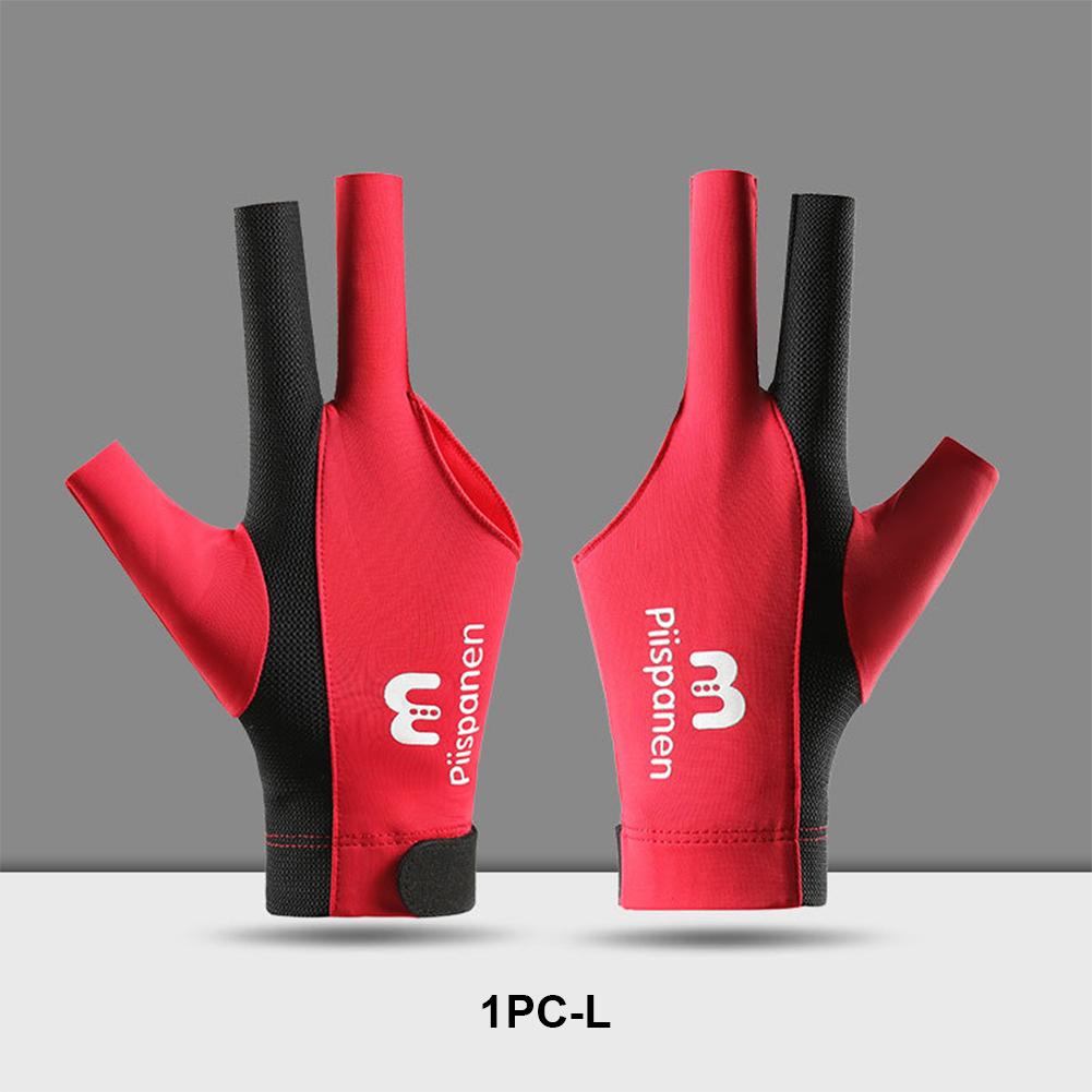 1PC Three-Finger Billiard Gloves Stitching Design Breathable Non-Slip Self-Adhesive Cloth Fixed Gloves Billiard Supplies