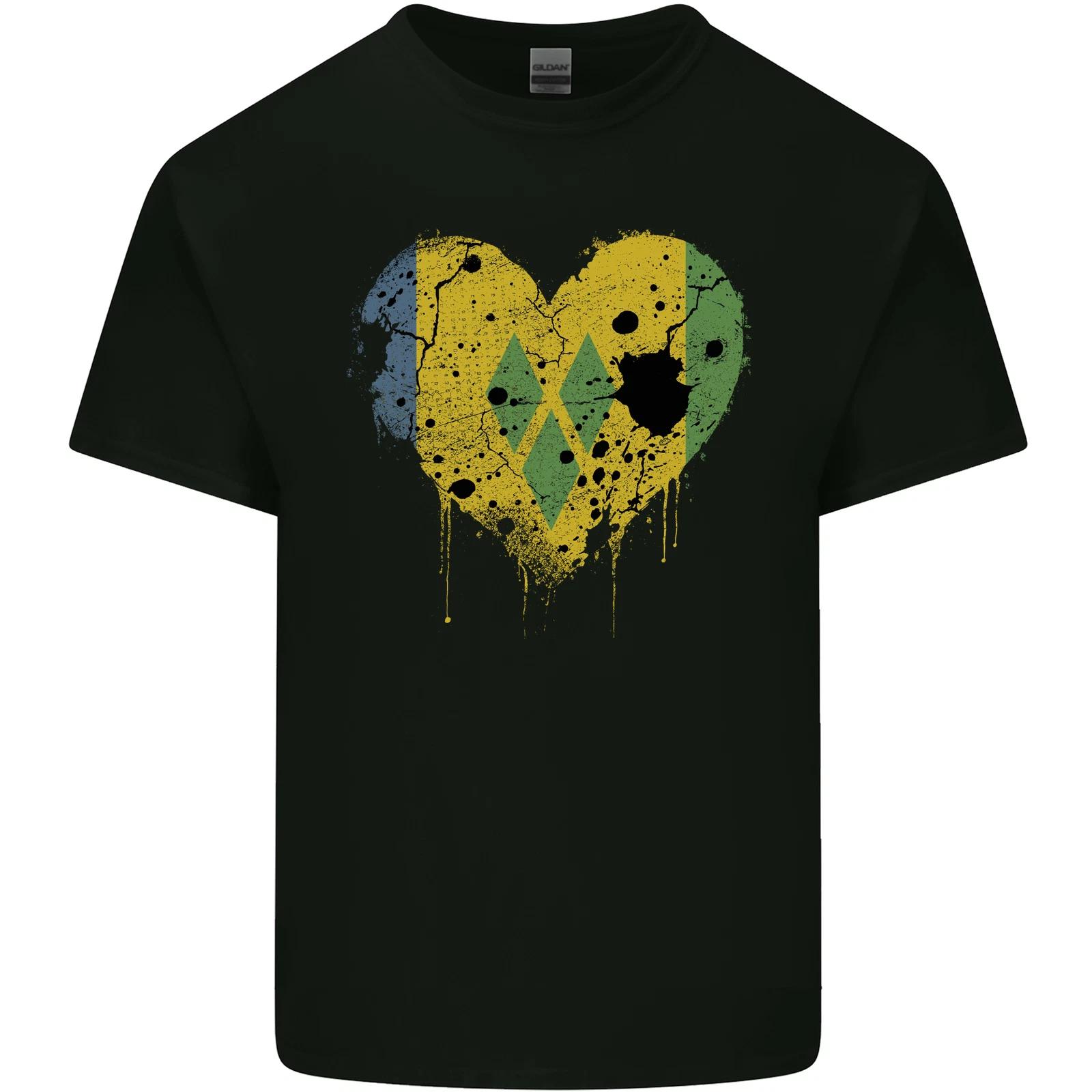 Love Saint Vincent and Grenadines Flag Football Kids T-Shirt Childrens XL