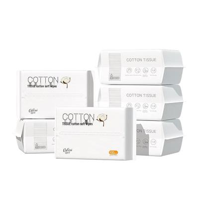 Kexinrou 100% Pure Cotton Soft Disposable Facial Towels for Baby - 6 Packs