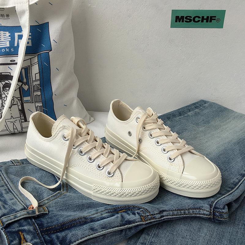 

Весенние маленькие белые туфли женские чисто белые универсальные парусиновые кеды с высоким верхом модные вулканизированные кеды на платформе Ryan 40