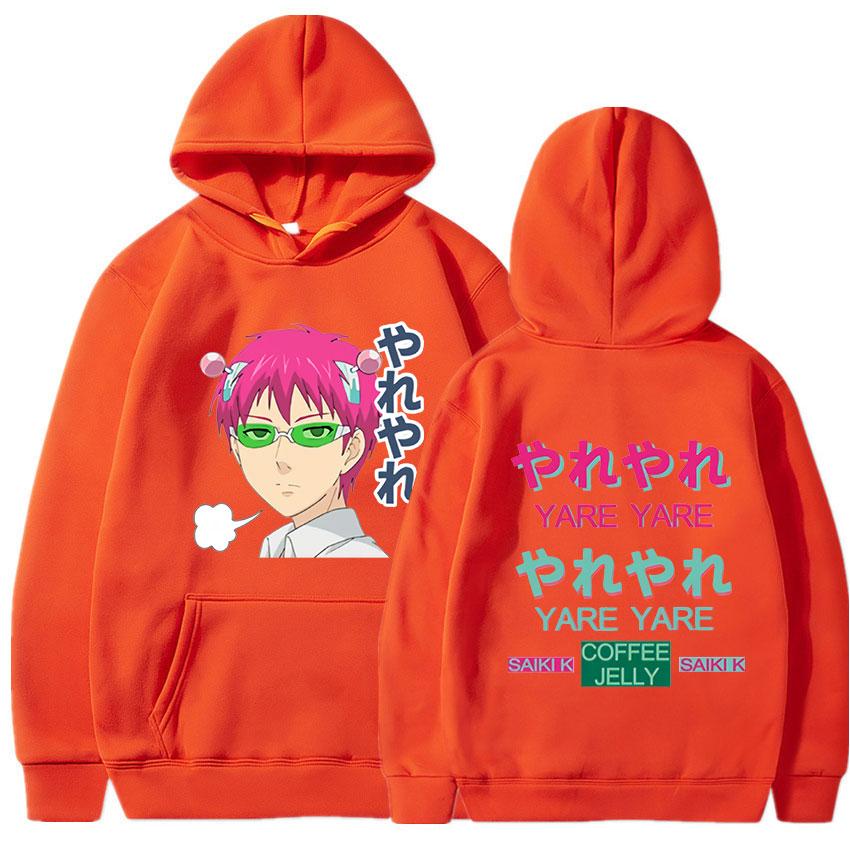 Anime Katastrofální život Saiki K Mikina s kapucí Vintage tisk Mikiny Saiki Kusuo Unisex Dámská Módní Mikina Nadměrná Mikina
