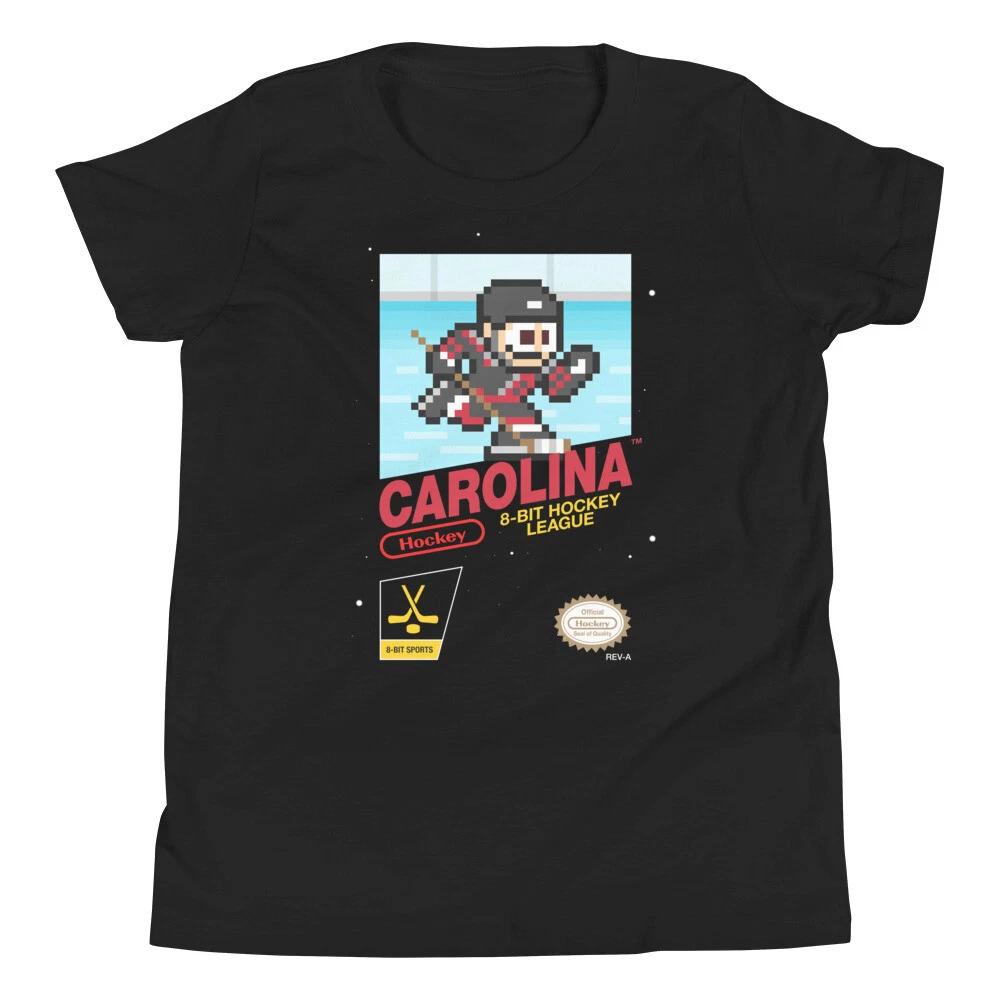 Carolina Hurricanes Hockey Jersey 8-bit Nintendo Youth Kid Child Boy T-Shirt S