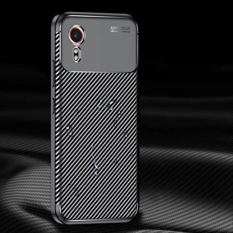TPU Case for Samsung Galaxy Xcover7 Anti-Scratch Carbon Fiber Texture Phone Cover