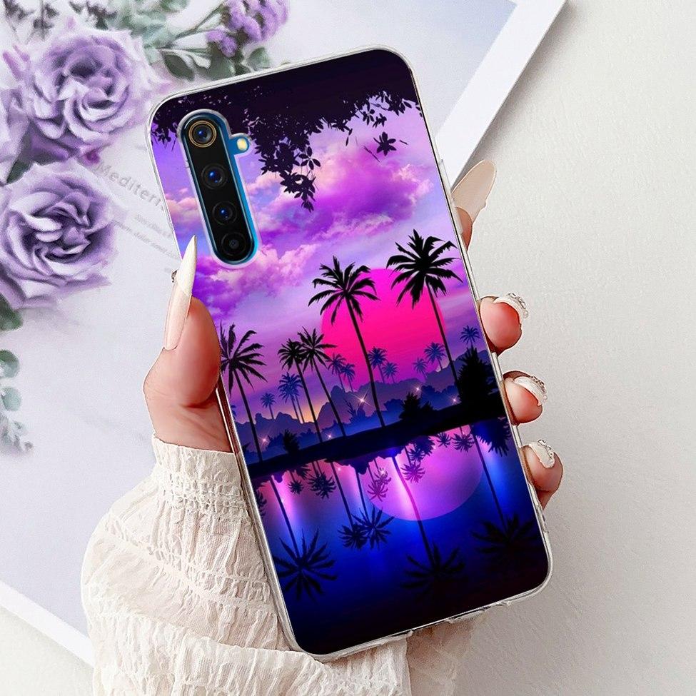 6.6" For Realme 6Pro RMX2061 RMX2063 Back Cover For Realme 6 Pro Case Clear Luxury Fashion Cute Cat Cool Funny Soft TPU Bumper