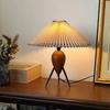 Retro Table Lamp Bed Light Decoration Modern Minimalist Pleated for Living Room