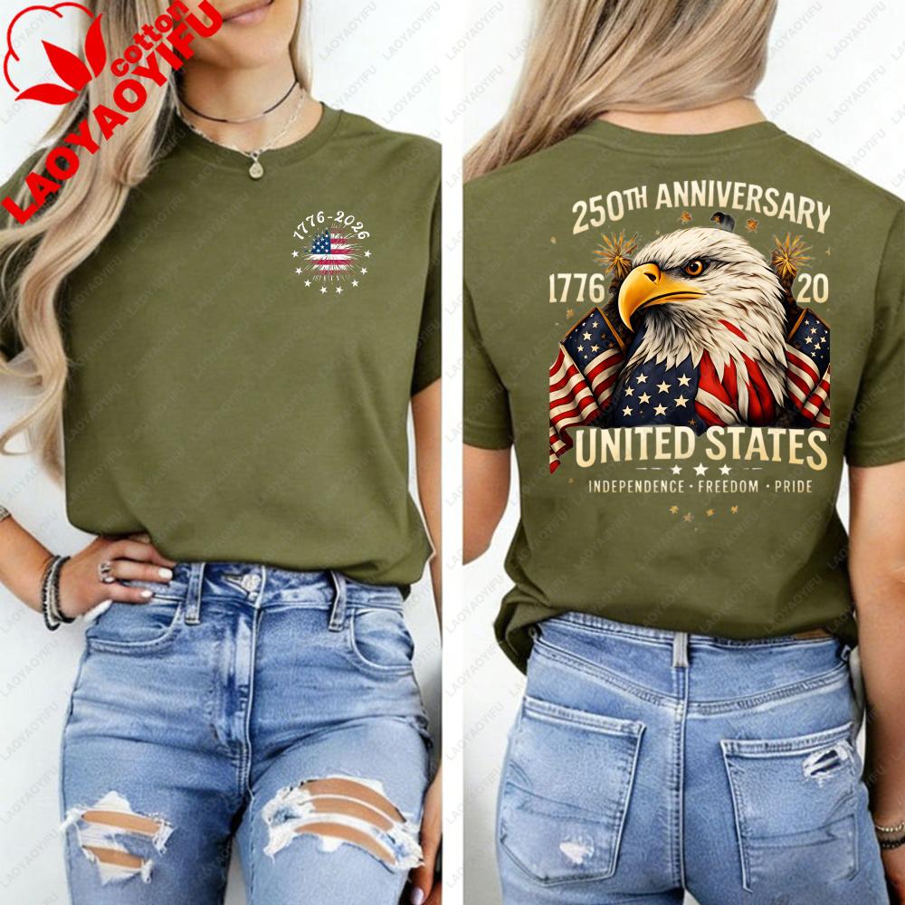 250th Anniversary United States Shirt Patriotic Eagle TShirt America 17762026 Tee Independence Day USA Shirt Graphic T Shirts
