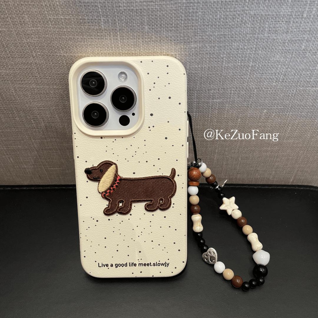 

Three dimensional Dachshund Dog Suitable for IPhone16promax Apple 14 Mobile Phone Case 13 Women s Model 12 Soft 11 15plus apple 16plus