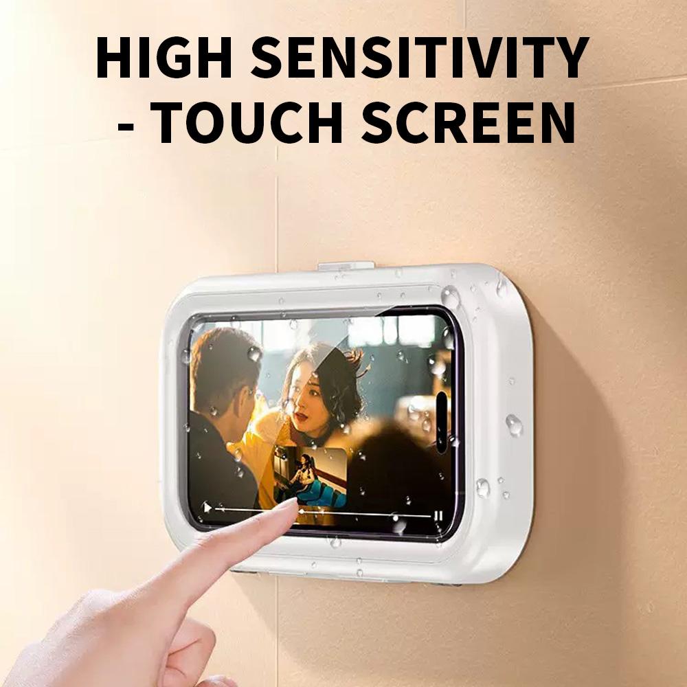 1PC bathroom waterproof phone storage box, can be rotated for appeal, and can be used for both showering and watching TV shows