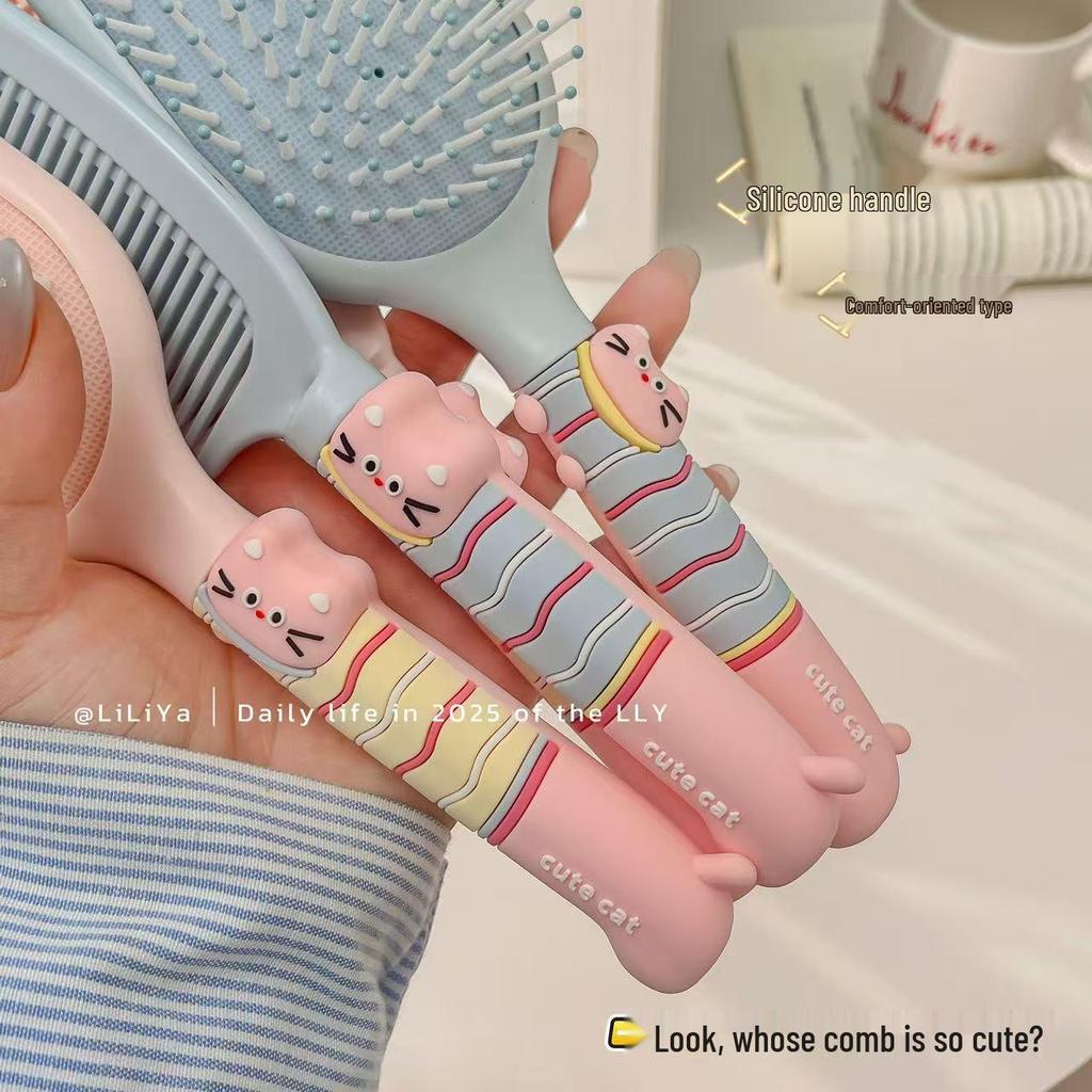 Flauschiger Luftpolsterkamm für Mädchen: Tragbarer, hochwertiger Haarkamm für glattes Haar & Schüler