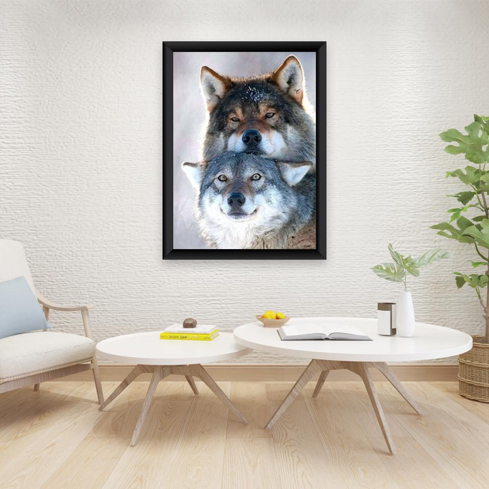 Diy Wolf 5D Diamond Painting Full Round Drill Animal Diamond Embroidery Cross Stitch Kit Mosaic Home Decor Wall Art Gift