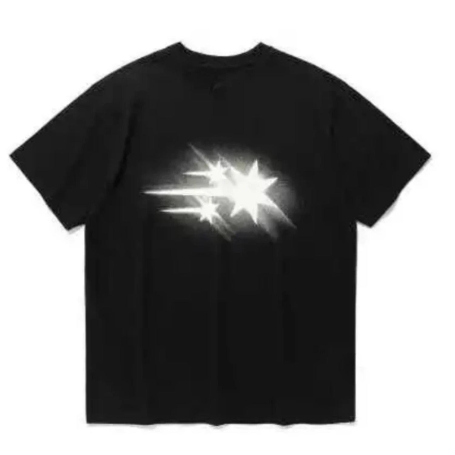 

2025 Summer Korea Idol The Same Trendy Brand High-quality Printed s T-shirts Short-sleeved Loose Casual Comfortable Tops S чёрный