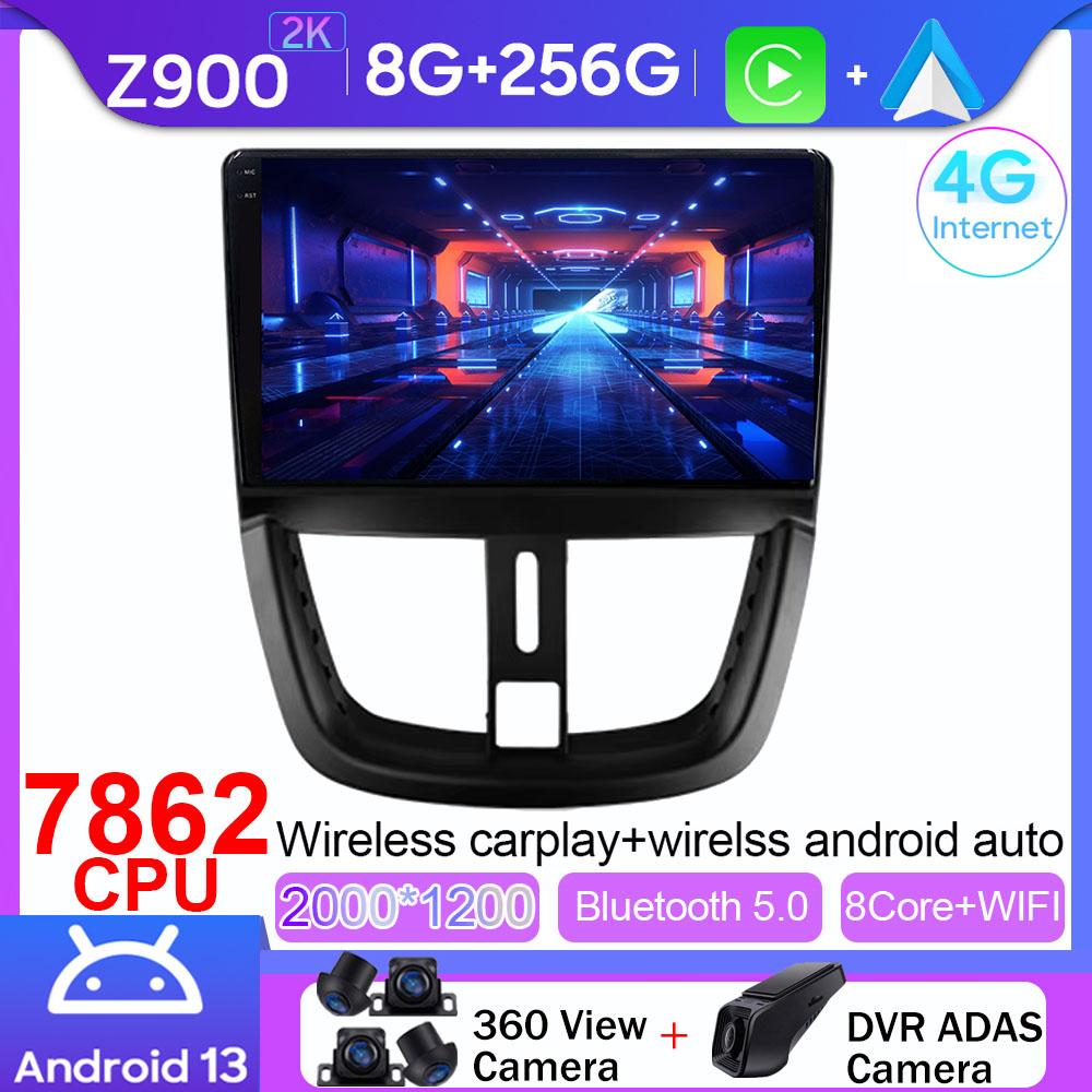 2 Din Android Radio Car Multimedia Player Wireless Carplay GPS WIFI For Peugeot 207 CC 207CC 2006 2007 2008 2009-2015 Auto WIFI