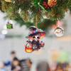 New Halloween Pendant Pumpkin Man 3D Pattern Flat Pendant Acrylic Keychain Bag Pendant Gift
