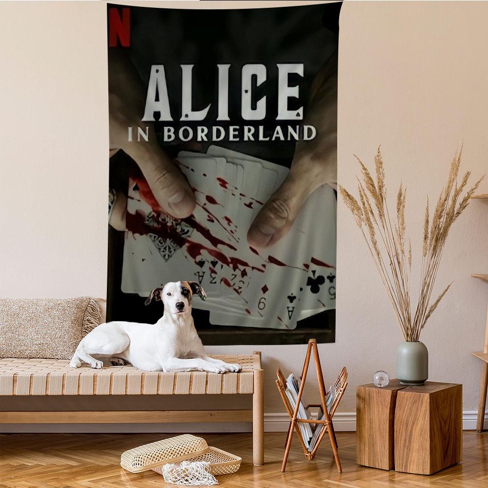Suspense Film Alice InBorderland Printed Large Wall Tapestry Hanging Tarot Hippie Wall Rugs Dorm Cheap Hippie Wall Hanging